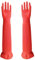 Abibiocy Gants de lavage 1 paire 22 longs gants de lave-vaisselle non glissés en caoutchouc étanche nettoyage rouge résistant aux rayures pour cuisine, lave-linge