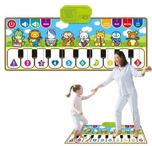Klaviermatte für er, Klaviermusikalmatte,Spielen Floor Piano Matte - Mädchenentwicklung Elektronischer Teppich mit Instrumenten Effekte interaktiv für den Kindergarten, Reisen