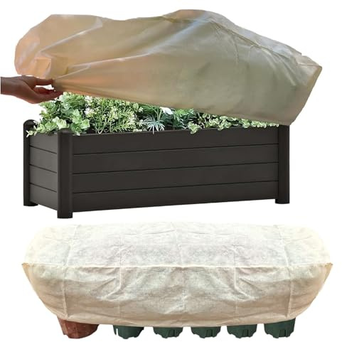 jupsjuice Frostschutzhauben Für Outdoor-Pflanzen - 2 Stück Rechteckiger Winterpflanzenschutz | Zubehör für Blumenkübel mit Schnee- und Regenschutz,Terrassenüberdachung Balkon Garten