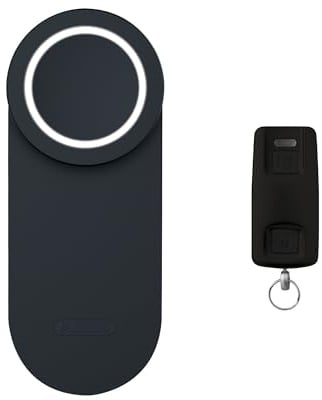 ABUS Türschlossantrieb LOXERIS One mit Fernbedienung CFF3100 - smartes Öffnen und Schließen der Eingangstür per App - elektronisches Türschloss mit Zugangskontrolle - Schwarz