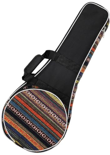 MINAOLULUS Mandolinen Handtasche Ethno Stil Gepolstert Robust mit Verstellbarem Umhängegurt und Brustgurt Praktisch für Konzertreisen