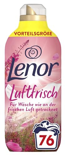 Lenor Luftfrisch Wildblumenfeld, Weichspüler, 76 Wäschen | Für Wäsche wie an der frischen Luft getrocknet, mit lang anhaltendem Duft und Weichheit.