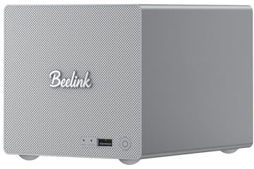 Beelink Mini PC, ME Pro 2 Hard Drive Bays NAS Intel N150 16G LPDDR5 1TB SSD, 3 x M.2 SSD Slots, Dual LAN/File Server/NAS Storage/Network Attached Storage/Private Cloud/Network Storage