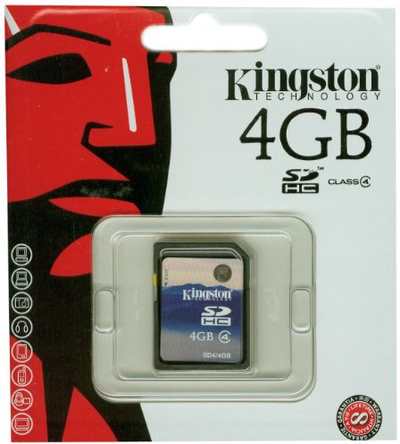 Kingston SD4/4GB 4 GB Secure Digital High Capacity Class 4 Card with Exclusive 6-Way Jewel Case Bundle (Case Holds One Of XD, CF, SD, MMC, Memory Stick or SM)