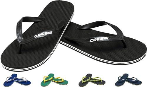 Cressi Beach Flip Flops Chanclas de Playa Unisex para Adultos, Negro (Schwarz), 35 EU