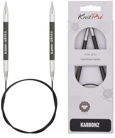KnitPro Karbonz Fixed Circular Needles 24 (60cm) | 6.50mm