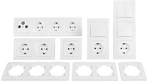 Schalter und Steckdosen-Set FLAIR Wohnlandschaft, 20-teilig, weiß