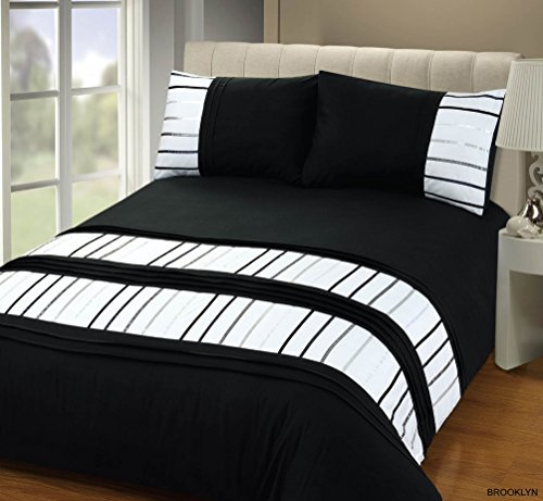 Rapport Brooklyn Bettbezug-Set, schwarz, Einzelbett