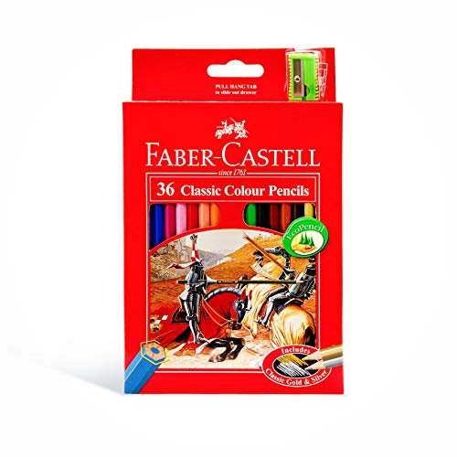 Faber-Castell Klassische Buntstifte, 36 Stück, in Kartonschachtel