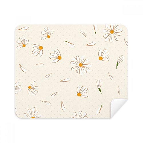 DIYthinker Weiße Birne Blumen-Blumenblatt-Blumen-Anlage Telefon Bildschirmreiniger Gläser Reinigungstuch 2Pcs Suede Fabric