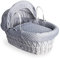 Clair de Lune Dimple Couffin en osier blanc avec literie 68 x 30 cm (gris)