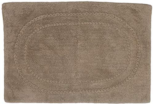 Jute Co. Badteppich Madrid, Farbe-Beight/Dunkelgrau, 100% Baumwolle, Beige, Einheitsgröße
