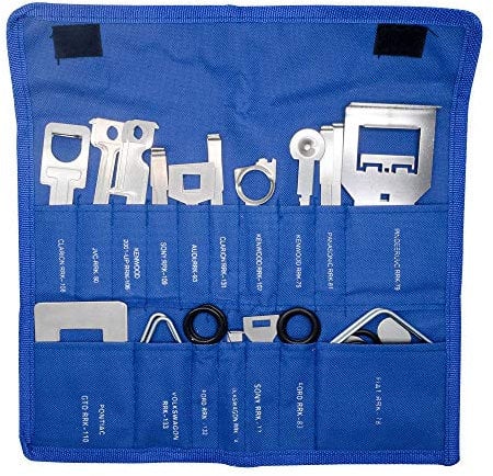 MASO 38 PCS Trim Removal Tool Set Car Stereo Release Radio Removal Keys Tool Kit CD Head Unit