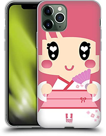 Head Case Designs Pink Japanischer Kimono Mädchen Kawaii Serie 1 Gelhülle [Militärischer Schutzgrad] Kompatibel Mit Apple iPhone 11 Pro Und Kompatibel Mit MagSafe