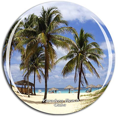 Weekino Varadero Beach Kuba Kühlschrankmagnet 3D Kristallglas Touristische Stadtreise City Souvenir Collection Geschenk Starker Kühlschrank Aufkleber