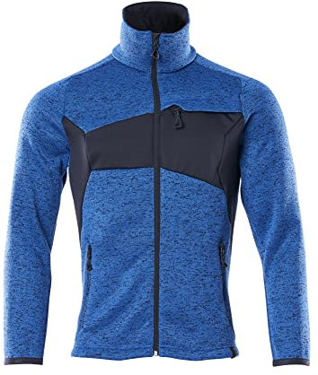Mascot 18105-951-91010 Accelerate Moderne Passform Strickpullover mit Reißverschluss, Azurblau/Schwarzblau, L Größe