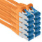 Câble réseau Ethernet Gigabit LAN CAT.6a 1,5 m, câble patch RJ45 10 Gb/s SFTP PIMF orange - 10 pièces