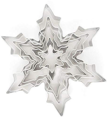Neustanlo Keksausstecher Schneeflocke, Eiskristall Edelstahl 5-tlg. Edelstahl