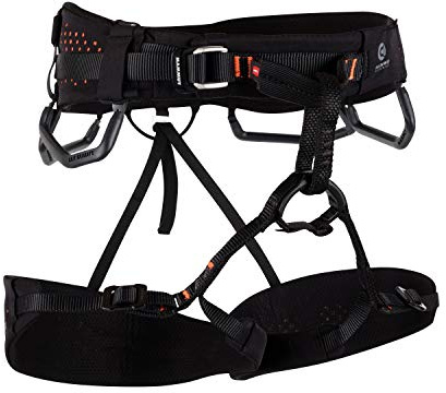 Mammut Comfort Fast Adjust Climbing Harness - Men's Black/Safety Orange X-Large