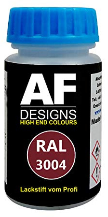 Alex Flittner Designs Stylo de retouche RAL 3004 - Rouge pourpre brillant - 50 ml - Séchage rapide - Acrylique