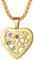 Suplight Damen Baum des Lebens Anhänger + Kette 18k vergoldet Herzanhänger mit Geburtsstein personalisiert Namenskette Namen Gravur Schmuck Geschenk für Partnerschaft Freundschaft