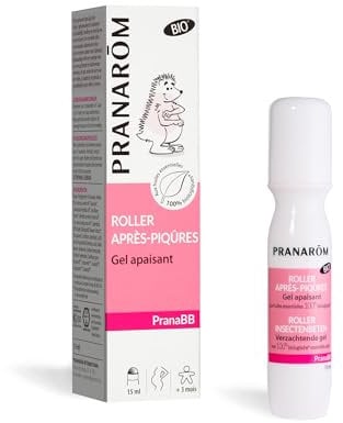 Pranarôm - PranaBB Roller Huiles Essentielles BIO Après-Piqûres - Moustiques et Insectes - Gel apaisant - Dès 3 ans - 15 ml