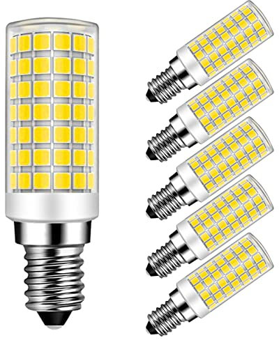 MAYCOLOR E14 9W Energiesparlampe 9W Ersetzt 75W, 750 Lumen, Kaltweiss 6000K, Leuchtmittel E14 9W Ideal für Kronleuchte Wandlampe Tischlampe Nicht-dimmbar 5er Pack