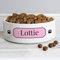 Personalised Dog Bowl Ceramic Pet Bowl Customised Dog Gifts Food Water Dinner Feeding Dish with Name Pink Medium 14cm Bowl