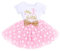 FYMNSI Kleinkinder Baby Mädchen Mein 3. Geburtstag Kleid Kurzarm Tutu Tüllkleid Gepunktet Rock mit Pailletten Schleife A-linie Prinzessin Partykleid Outfit Rosa 3 Jahre