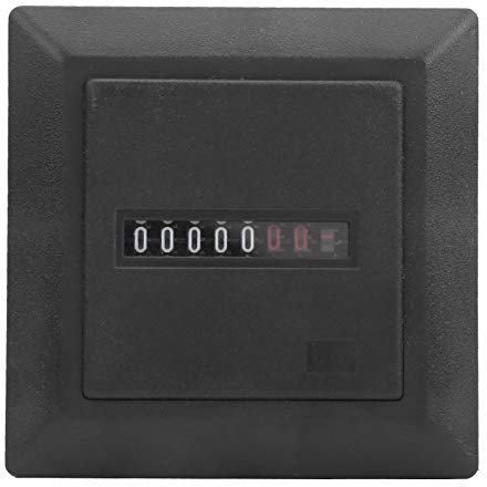 Contador de horas con pantalla digital, AC 220-240V 50Hz Contador de horas inductivo para motores pequeños, Herramientas de temporizador para maquinaria de ingeniería para vehículos de construcción ma