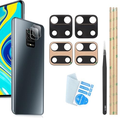 YHX-OU Lot de 3 pour Xiaomi Redmi Note 9S Redmi Note 9 lentilles en Verre trempé pour Appareil Photo arrière Redmi Note 9 Redmi Note 9s