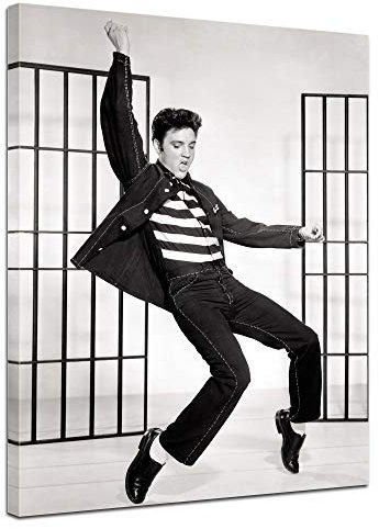 Bilderdepot24 Bild auf Leinwand | Elvis Presley I in 30x40 cm als Wandbild | Wand-deko Dekoration Wohnung Berühmtheiten & Zeitgeschichte | 181128-30x40