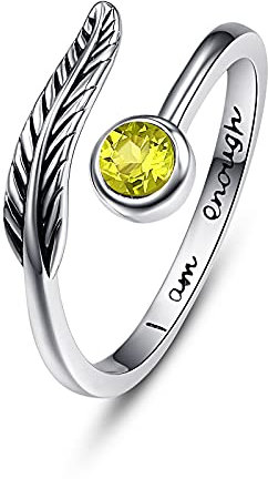 PRAYMOS Peridot Ringe Verlobungsring Promise Solitär Verlobung Ring Silber 925 Damen Silberringe Antragsring Ring Damen Schmuck