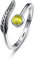 PRAYMOS Peridot Ringe Verlobungsring Promise Solitär Verlobung Ring Silber 925 Damen Silberringe Antragsring Ring Damen Schmuck