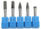 Juego de Brocas para Molinillo, 5 Piezas/juego de Fresas para Molinillo de Carburo de Tungsteno, Herramientas de Tallado, Brocas para Molinillo Rotativo de Doble Corte, Brocas para Vástago de(ACDFG)