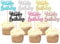 SYKYCTCY 36 Pack Happy Birthday Cupcake Toppers Glitter Celebrating Birthday Cupcake Picks Baby Shower Kids Birthday Anniversary Party Cake Decorations Supplies Colorful