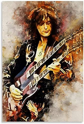 LBMED Leinwand Malerei Bild Jimmy Page und Bild für die Raumdekoration Poster Wandkunst Bilder Und Drucke 23.6x35.4(60x90cm) Kein Rahmen