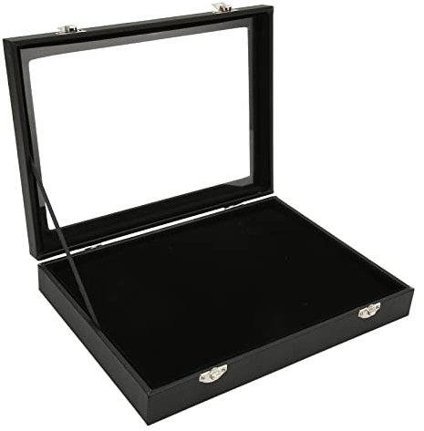 Medaillen-Aufbewahrungsbox, transparenter Deckel, staubdichte Anstecknadel, Schmuck-Vitrine, Schutz für Broschensammlung (M)