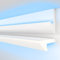 HEXIMO profilé de joint d'ombre LED moulures, éclairage indirect XPS polystyrène sec moulures de plafond éclairage polystyrène (1,7 mètres HLED 12)