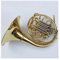 ALFAAL Professionelles Waldhorn B/f 4 Schlüssel Gold Double Row Messing Korpus Mit Mundstück Althörner