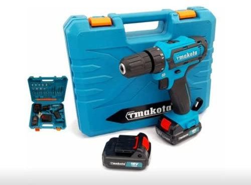 TRAPANO AVVITATORE MAKOTA DOPPIA BATTERIA LITIO 18V 2AH VALIGIA TM-331D 1600 RPM