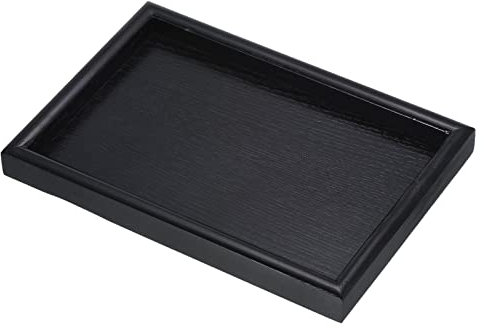 PATIKIL Wood Serving Tray 9x6 Inch Outer Base, Rectangular Decorative Platter for Home Decor Kitchen Table Candle Holder, Black