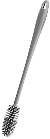 Hosioe Milk Bottle Brush Rubber TPR Bristles Long Handle Cleaning Brush for Vacuum Flask Thermos