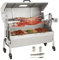 VEVOR Barbecue à Charbon avec Tournebroche Électrique Charge 60 kg 4 tr/min Rôtissoire à Charbon Barbecue Rôtissoire Cuisson 104x38 cm Haute Réglable Fenêtre en Verre pour Rôtir Agneau Cochon
