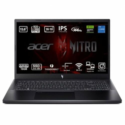 acer Laptop Nitro V 15 ANV15-51 15,6 Intel Core i7-13620H 16GB RAM 512GB SSD NVIDIA GeForce RTX 3050