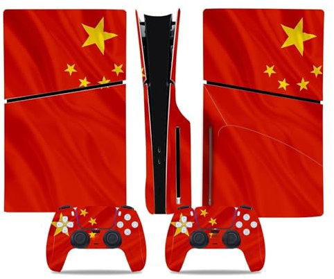 Peau Distance Console Pour PS5 Slim Skin Disc Edition & Pour PS5 Slim Skin Digital Edition Console Et Contrôleur Vinyl Cover Skins Wraps Scratch Resistant Compatible 31147 Cadeau D'enveloppements Skin