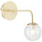 Brilliant Wandleuchte Gitse Wandlampe mit Wippschalter, G9, IP44, 28 cm Ausladung, messingfarben
