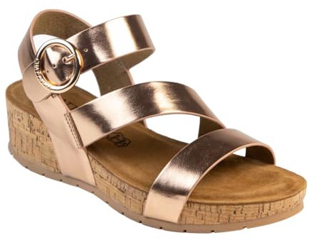 CHATTAWAK 18hlilourosegold36, Sandali con Tacco Donna, Oro Rosa, 36 EU