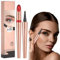 Wasserdichter 3D Augenbrauenstift mit 4 Gabelspitzen, 2024 Neuest Eyebrow Pencil, Amicroblading Augenbrauenstift Lang anhaltend Wasserfest Wischfest mit Starker Haftkraft (1, B-braun)