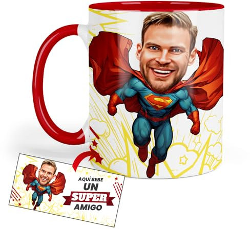 Kembilove Taza personalizada Amigo con foto Caricatura | Regalo cumpleaños | Tazas personalizadas | Regalos originales | Regalos personalizados | Fotos personalizadas regalo